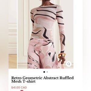 Abstract Patterned Long Sleeve Top